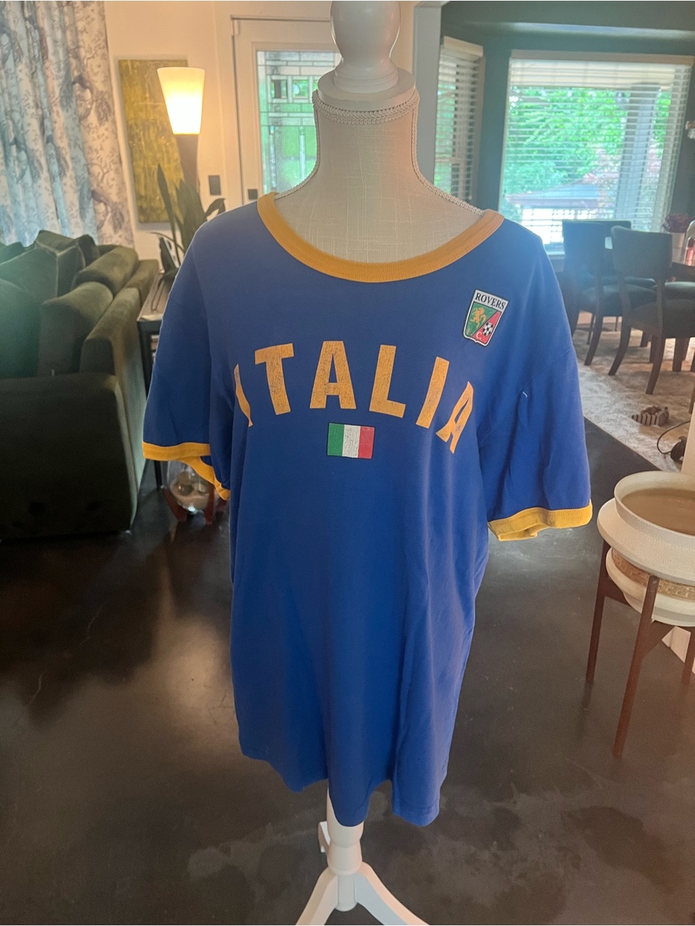 Italia Blue & Gold Long Sleeve Tee